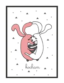 obraz-plakat-w-ramie-33x43-cm-kroliczki-pd126