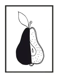 obraz-plakat-w-ramie-33x43-cm-gruszka-pd008