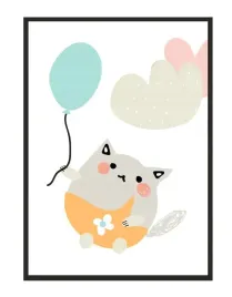 obraz-plakat-w-ramie-33x43-cm-kot-pd220