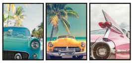 obrazy-w-ramie-53x73cm-tryptyk-komplet-3-obrazow-samochody-miami-plaza-p573