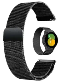 czarny-stalowy-pasek-magnetyczny-mesh-opaska-milanese-20mm-do-zegarkow-42mm