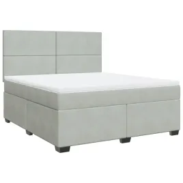 lozko-kontynentalne-200-x-180-cm-jasnoszare-z-materacem-i-topperem