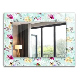 ozdobne-lustro-na-sciane-prostokatny-ksztalt-kwiatowy-i-ptaki-xxl-80x60-cm