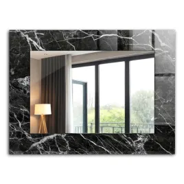 designerskie-lustro-scienne-z-nadrukiem-i-szklana-rama-czarny-marmur-80x60
