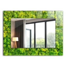 lustro-premium-z-szklana-ozdobna-rama-z-nadrukiem-zielony-mech-xxl-80x60-cm