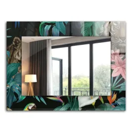 dekoracyjne-lustro-scienne-nadruk-dekor-tygrysy-papugi-dzungla-xxl-80x60-cm