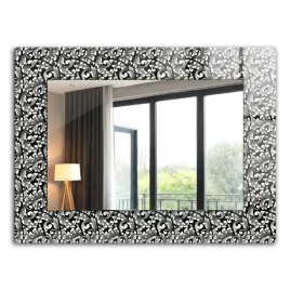 dekoracyjne-lustro-scienne-nadruk-dekor-czarno-biale-ornamenty-xxl-80x60-cm