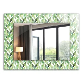 ozdobne-lustro-do-salonu-kuchni-lazienki-zielony-geometryczny-wzor-80x60-cm