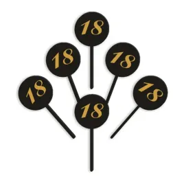 pikery-akrylowe-cyfra-18-urodziny-czarne-6-szt