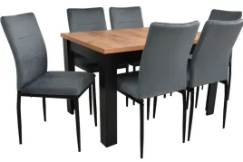 stol-80x120-rozkladany-do-160-cm-blat-kraft-6-x-tapicerowane-krzesla-szare