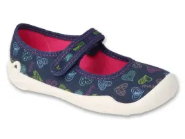 balerinki-dziewczece-buty-kapcie-na-rzep-befado-114x535-r-26-granatowe-serd