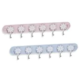 wieszak-scienny-samoprzylepny-6-haczykow-daisy-mix-stan-nowy
