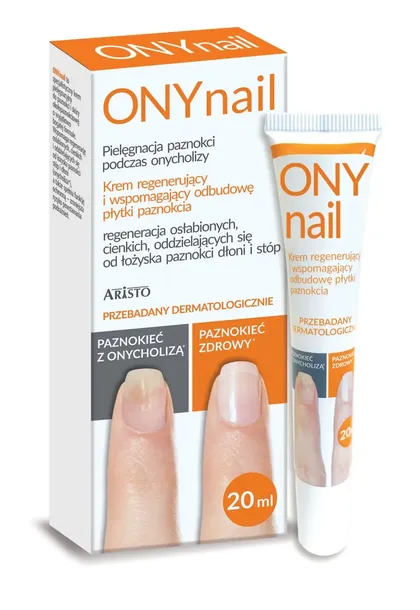 ONYNAIL Krem regenerujący i wspomagający odbudowę płytki paznokcia 20ml
