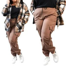 spodnie-bojowki-damskie-plus-size-brazowe