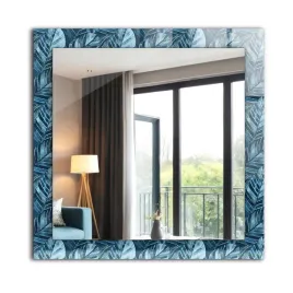 lustro-do-lazienki-sypialni-salonu-z-nadrukiem-60x60-niebieskie-liscie-wzor