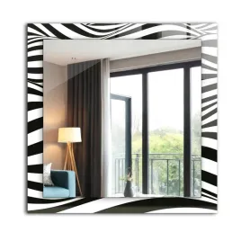 dekoracyjne-lustro-na-sciane-nadruk-dekor-60-cm-x-60-cm-czarno-biale-fale