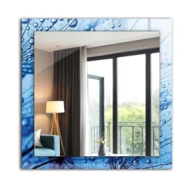 scienne-lustro-z-obramowka-ze-szkla-hartowanego-60x60-krople-na-dmuchawcach