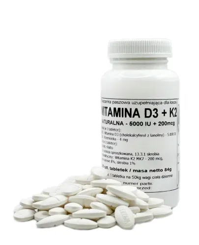 PODKOWA Witamina D3 + K2 MK-7 - 5.000 IU + 200mcg - 120szt.