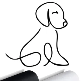 naklejka-grafika-na-samochod-auto-pies-piesek-line-art-dog-15x15