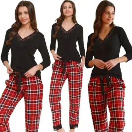 miekka-ciepla-pizama-w-krate-z-koronka-homewear-bawelna-z-wiskoza-xl-5249