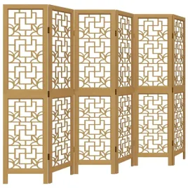 parawan-pokojowy-6-panelowy-brazowy-lite-drewno-paulowni