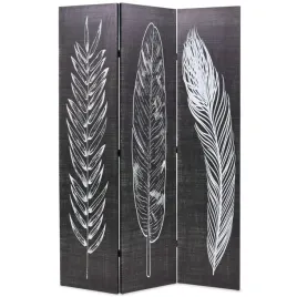 skladany-parawan-120x170-cm-motyw-pior-czarno-bialy
