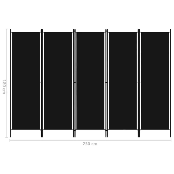 parawan-5-panelowy-czarny-250-x-180-cm-stan-nowy-producent-vidaxl