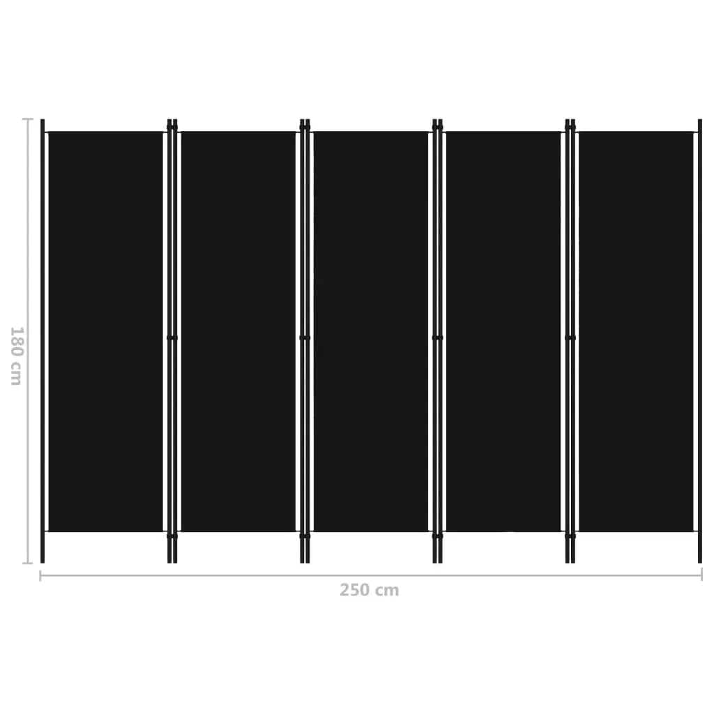 parawan-5-panelowy-czarny-250-x-180-cm