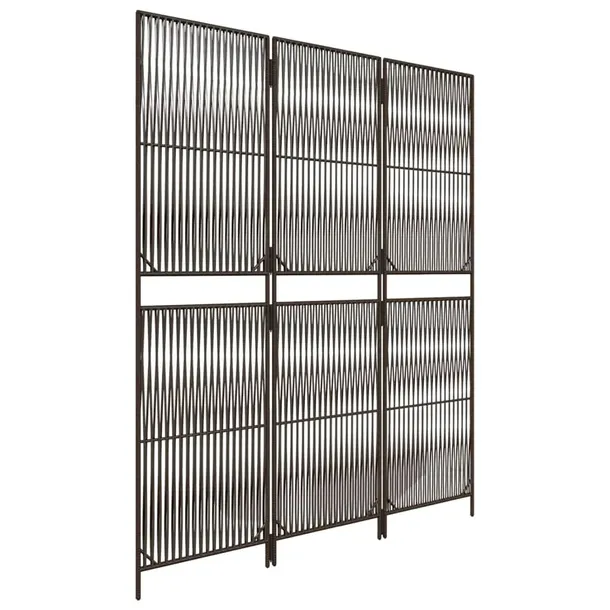 parawan-3-panelowy-brazowy-polirattan-producent-vidaxl