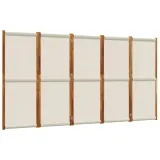 parawan-5-panelowy-jasnoszary-350x180-cm