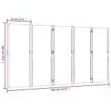 parawan-5-panelowy-jasnoszary-350x180-cm-stan-opakowania-oryginalne-producent-vidaxl