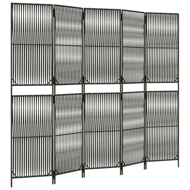 parawan-5-panelowy-szary-polirattan