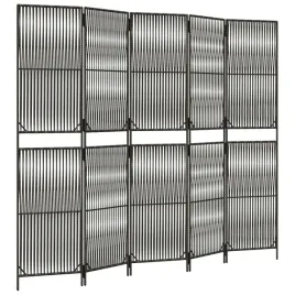 parawan-5-panelowy-szary-polirattan