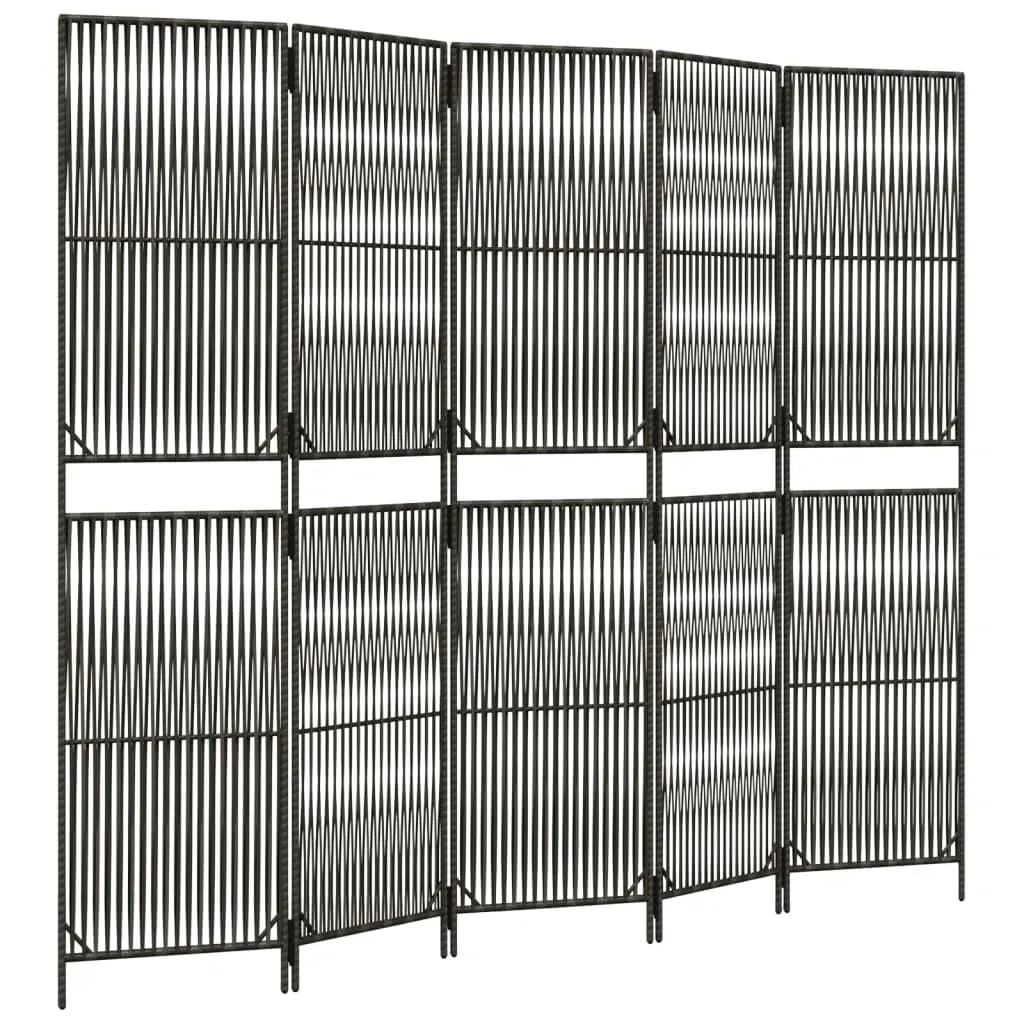 parawan-5-panelowy-szary-polirattan