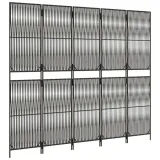 parawan-5-panelowy-szary-polirattan-producent-vidaxl
