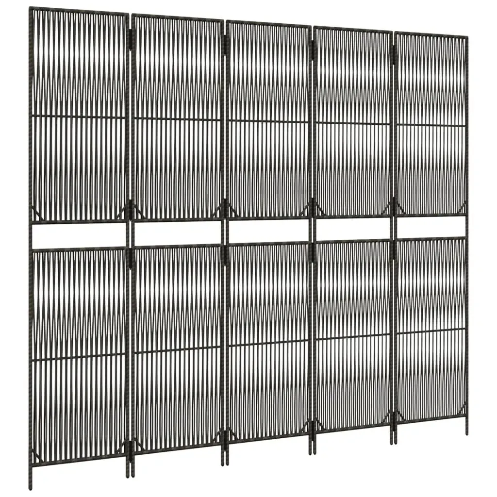 parawan-5-panelowy-szary-polirattan