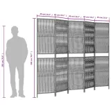 parawan-5-panelowy-szary-polirattan-producent-vidaxl-stan-nowy