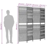 parawan-4-panelowy-brazowy-polirattan-producent-vidaxl-stan-nowy
