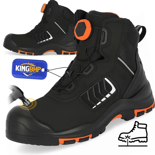 BUTY ROBOCZE PREMIUM Trzewiki ochronne ROCK S3 L HRO LINKA KOMPOZYT KEVLAR