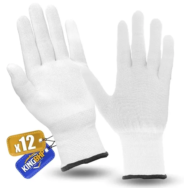 Rękawiczki bawełniane KOSMETYCZNE Rękawice BEZPYŁOWE ELASTYCZNE NYLON x12