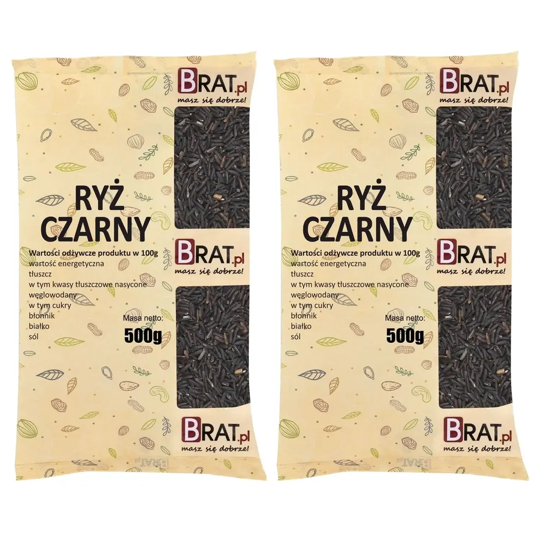 ryz-czarny-1kg-2x500g-stan-nowy