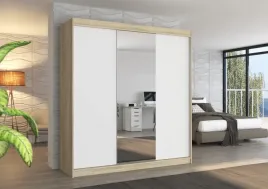 szafa-przesuwna-200-cm-dab-sonoma-biala-z-lustrem-do-sypialni-santiago