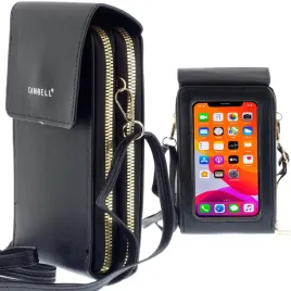 torebka-damska-na-ramie-z-okienkiem-na-telefon-organizer-kopertowka-czarna