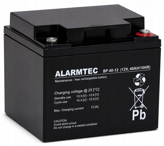 BP40-12 przemysłowy akumulator 12V 40Ah do zasilania awaryjnego central UPS