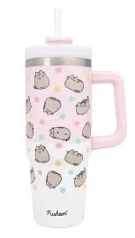 pusheen-kubek-termiczny-mpm-09-l-rozowy-bialy-duzy-z-rurka-slomka