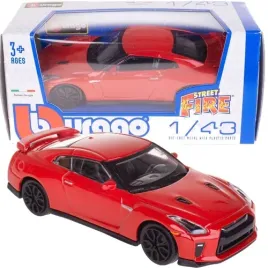 nissan-gt-r-czerwony-samochod-metalowy-auto-model-bburago-1-43