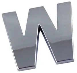 emblemat-litera-literka-cyfra-cyfry-chrom-w-w-h9z31