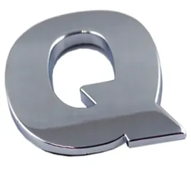 emblemat-litera-literka-cyfra-cyfry-chrom-q-q-t7h40