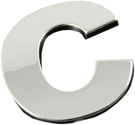 emblemat-litera-literka-cyfra-cyfry-chrom-c-c-o7x63