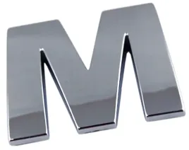 emblemat-litera-literka-cyfra-cyfry-chrom-m-w1v89